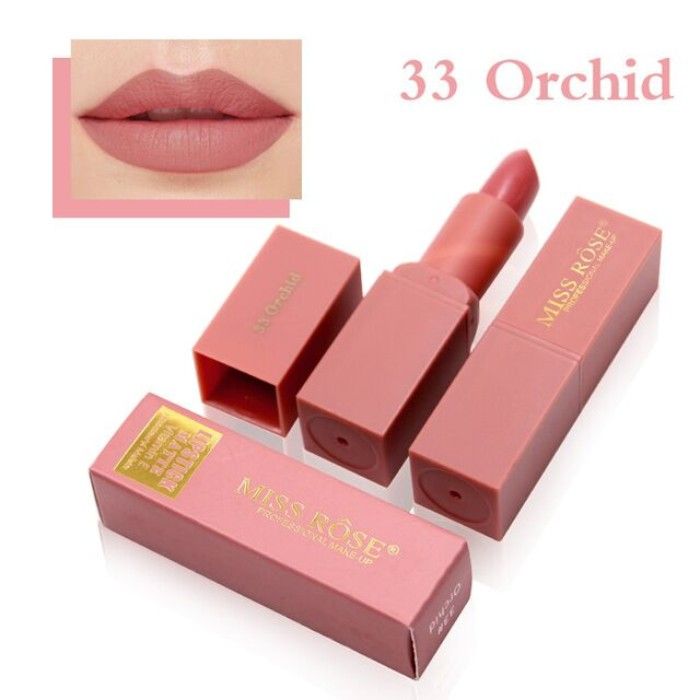 Buy Miss Rose Brand lips Matte Moisturizing Lipstick Vitamin E Waterproof 33 (3.4 g) - Purplle