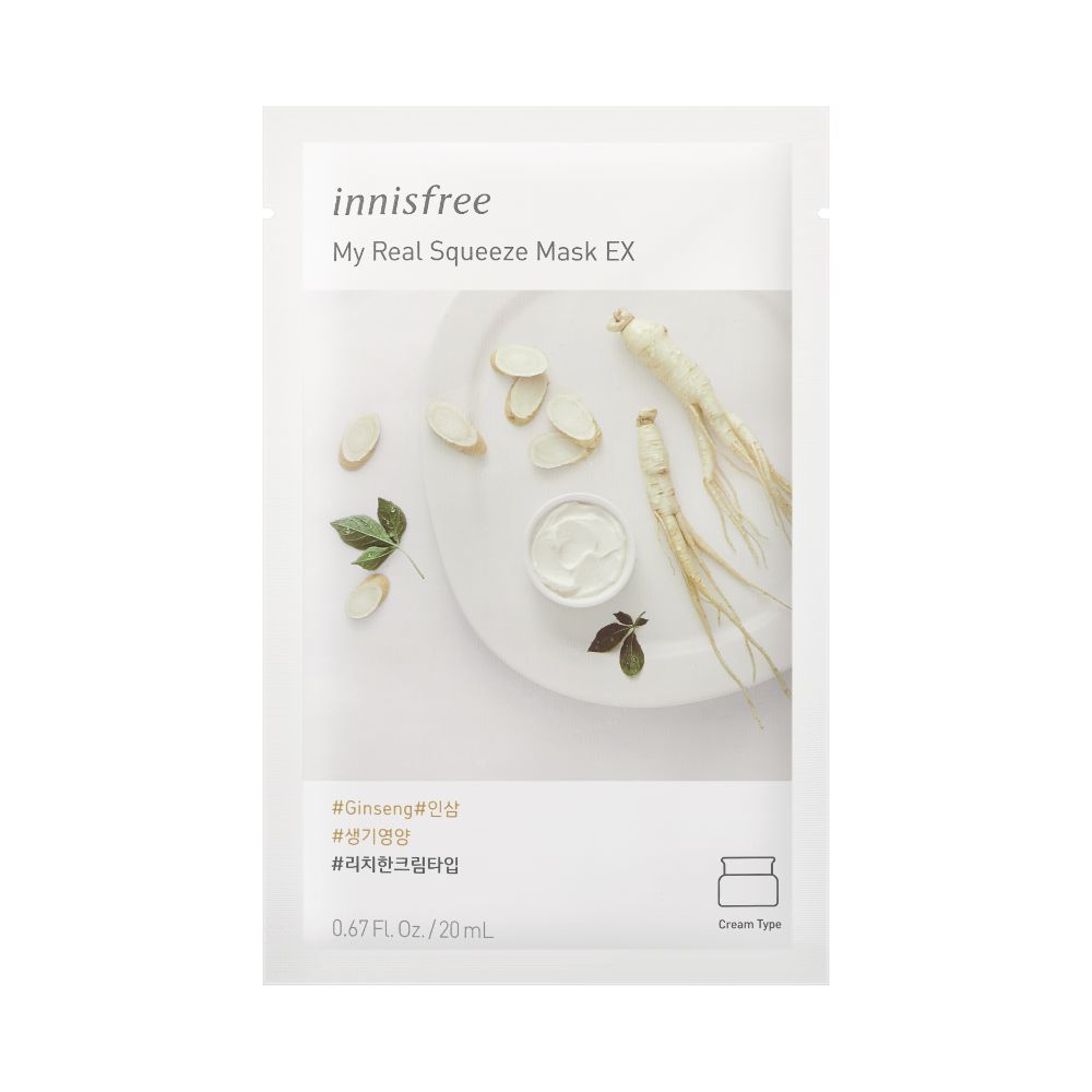 Buy Innisfree My Real Squeeze Mask - Ginseng (20 ml) - Purplle