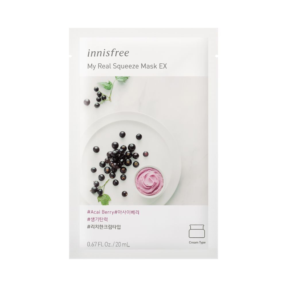 Buy Innisfree My Real Squeeze Mask - Acai Berry (20 ml) - Purplle