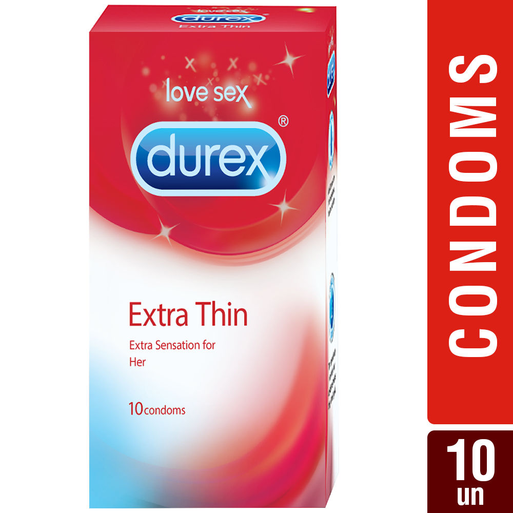 Buy Durex Condoms, Extra Thin- 10s - Purplle