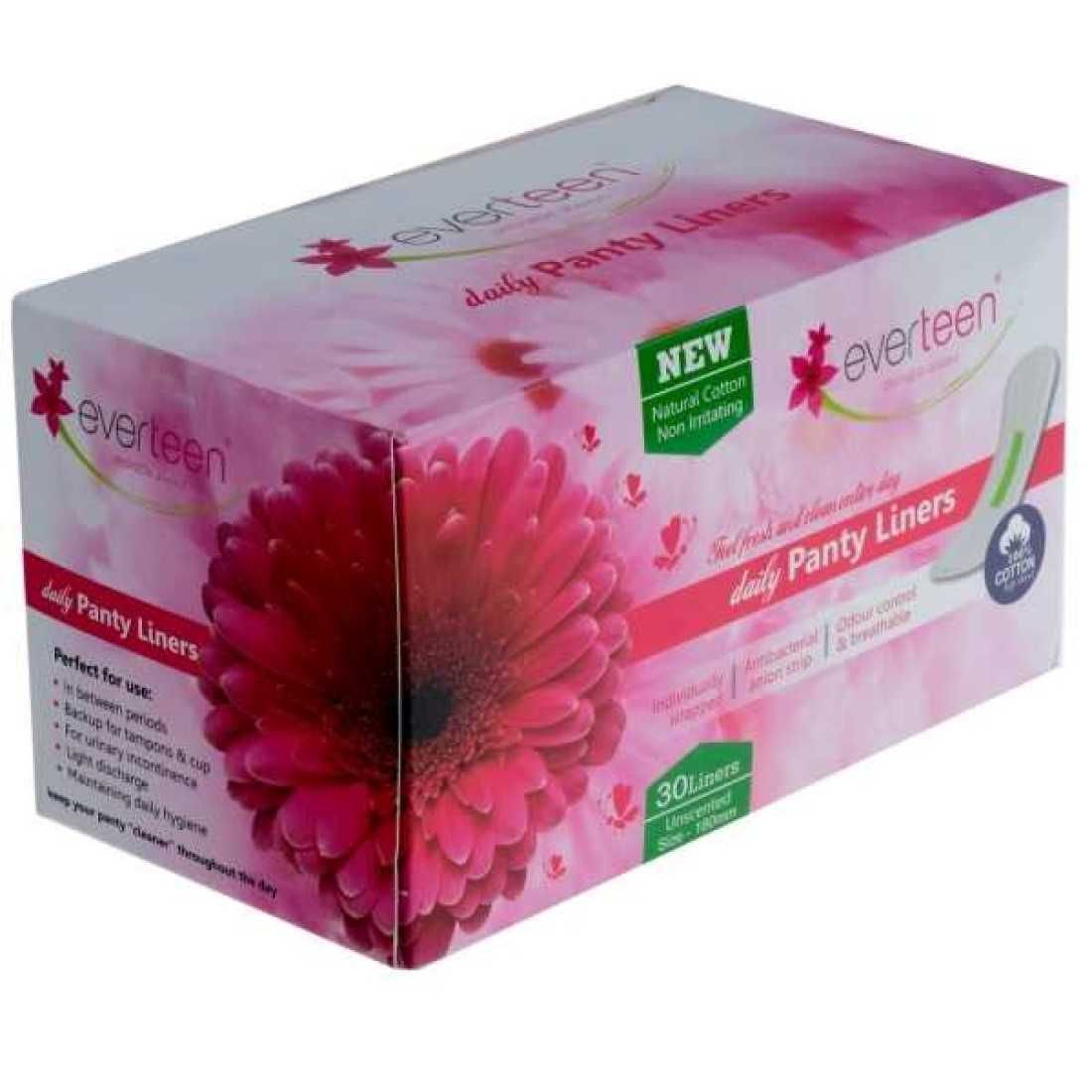 Buy everteen Daily Panty Liners With Antibacterial Strip for Light  Discharge & Leakage in Women - 1 Pack (30 pcs) Online