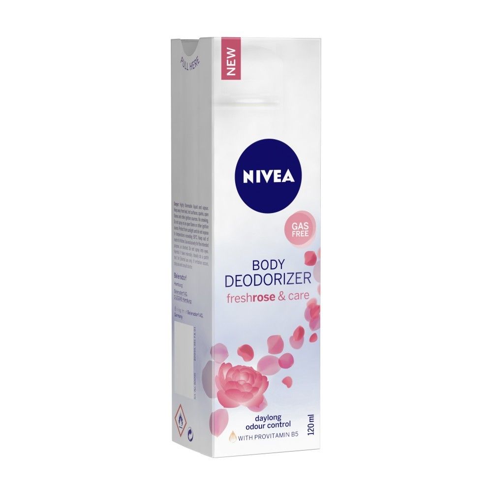 Buy Nivea Deodorizer, Fresh Rose & Care Deodorant, Gas Free, Women (120 ml) - Purplle