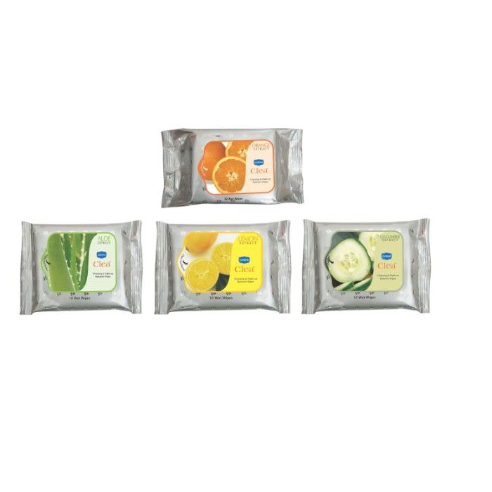 Buy Ginni Clea Cleansing & Make-Up Remover Wipes-Orange(Pack Of 30) & (Rose,Lemon,Cucumber) (Pack Of 3) (10 Wipes In Each Pack)(Total = 60 Counts) - Purplle