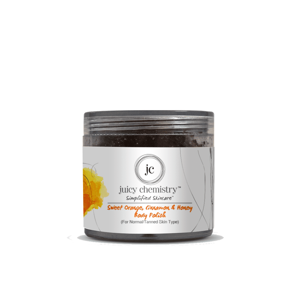 Buy Juicy Chemistry Organic Sweet Orange, Cinnamon & Honey Body Polish (For Normal/Tanned Skin Type)(75 g) - Purplle