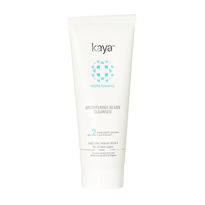 Buy Kaya Brightening Beads Cleanser With AHA Niacinamide Vitamin E daily use exfoliating & brightening face wash all skin types 100 ml - Purplle