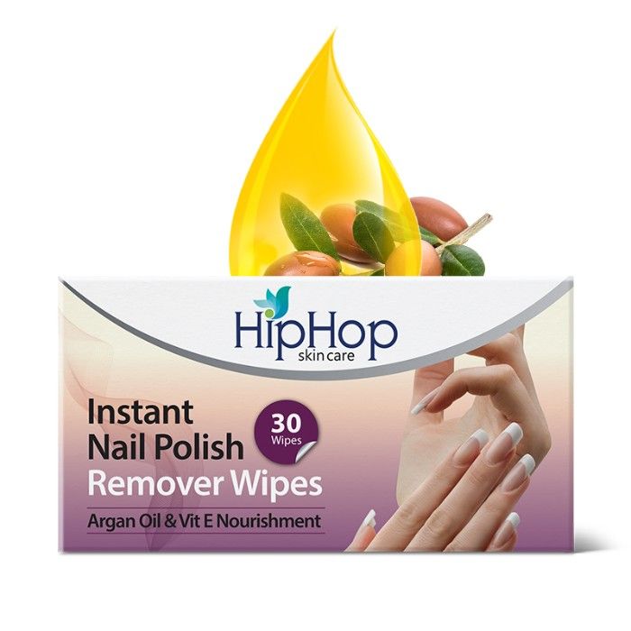 Buy HipHop Instant Nail Polish Remover Wipes - Acetone & Acetate Free, 30 Wipes - Purplle