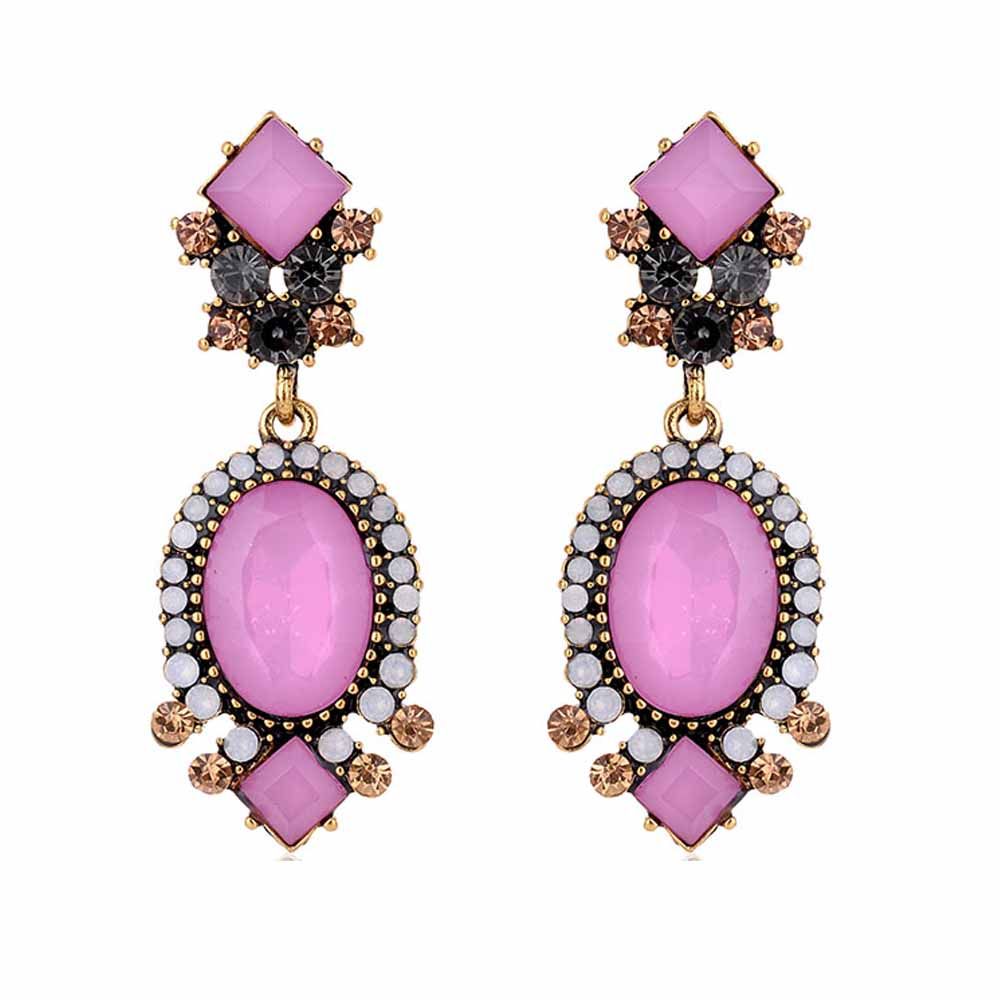 Buy Ferosh Eliza Pink Drop Earrings - Purplle