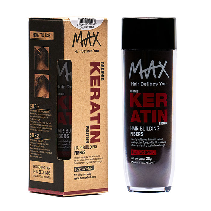 Buy Max Keratin Hair Building Fibers For Women-Dark Brown (28 g) - Purplle