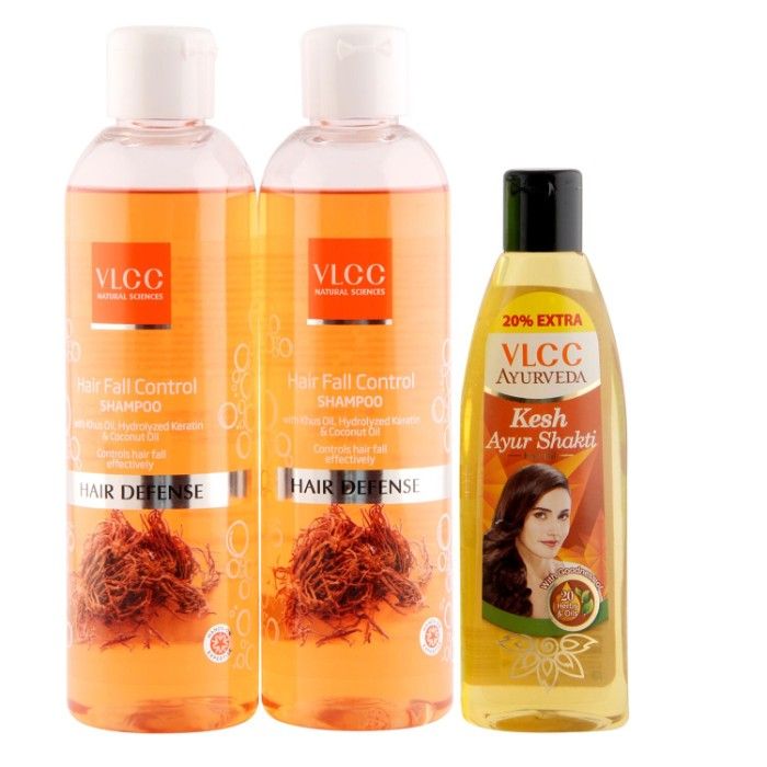 Buy VLCC Hair fall Shampoo 350 ML (Buy1 Get1) & Ayurveda Hair Oil Combo (470 ml) - Purplle