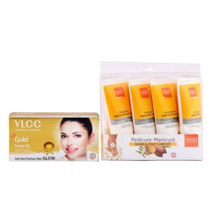 Buy VLCC Manicure Pedicure kit and Gold Facial Kit (220 g) - Purplle