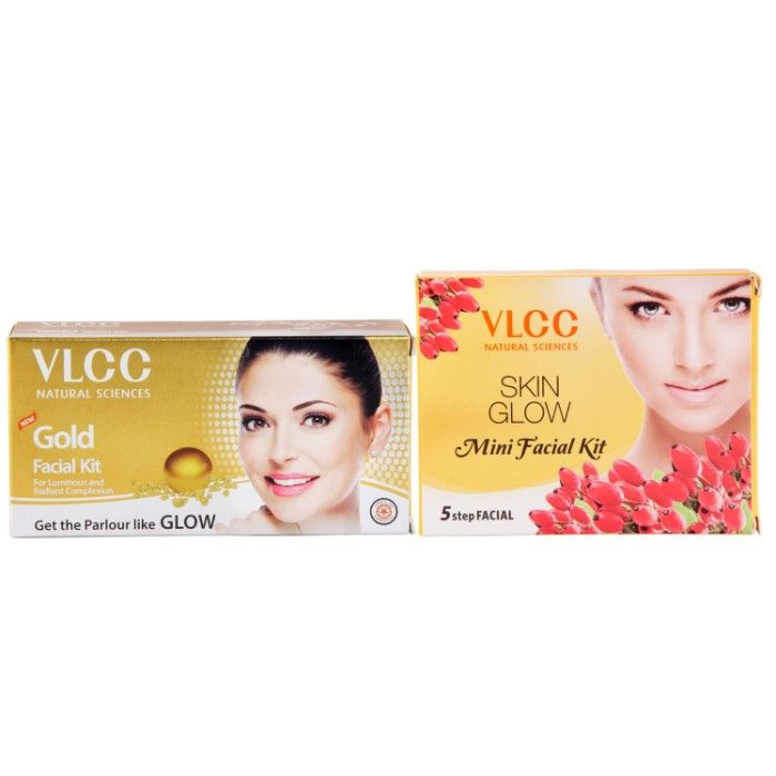 Buy VLCC Gold Facial Kit and Skin Glow Facial Kit (85 g) - Purplle