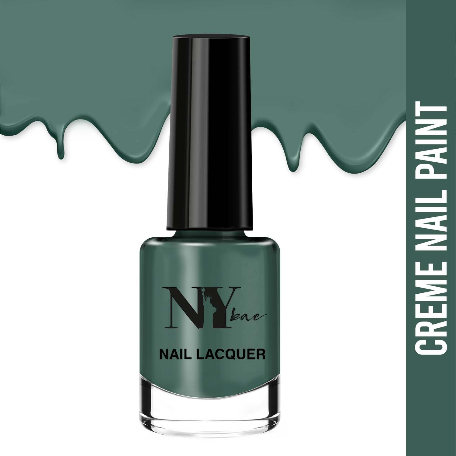 Buy NY Bae Creme Nail Enamel - Pickled Cucumber 16 (6 ml) | Green | Smooth Creamy Finish | Rich Colour Payoff | Chip Resistant | Quick Drying | One Swipe Application | Vegan | Cruelty & Lead Free | Non-Toxic - Purplle