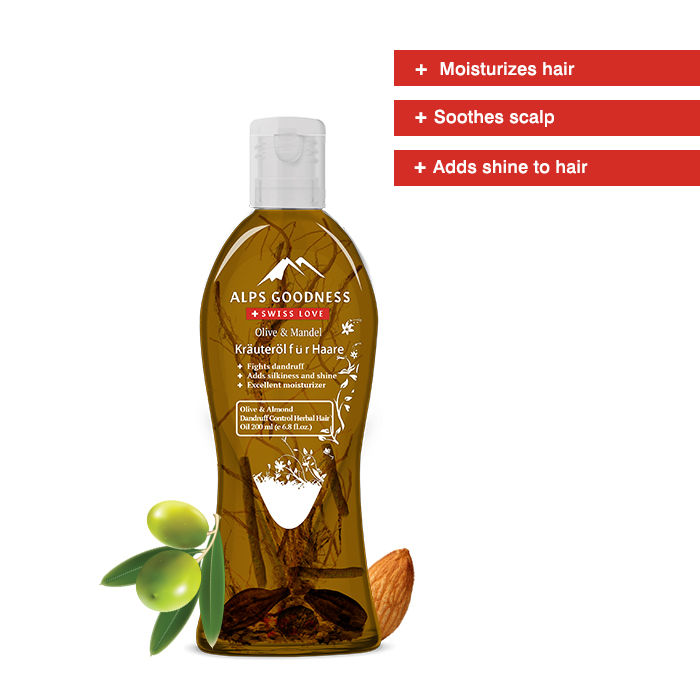 Buy Alps Goodness Herbal Hair Oil - Olive & Almond (200 ml) - Purplle