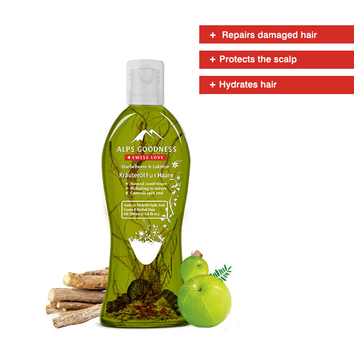 Buy Alps Goodness Herbal Hair Oil - Amla & Mulethi (200 ml) - Purplle
