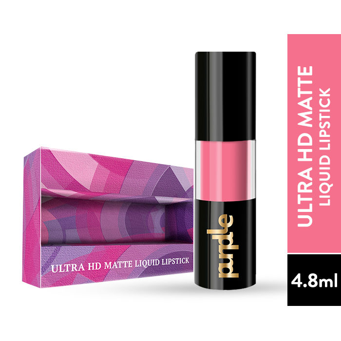 Buy Purplle Ultra HD Matte Liquid Lipstick, Pink, My First Vacay 7 (4.8 ml) - Purplle
