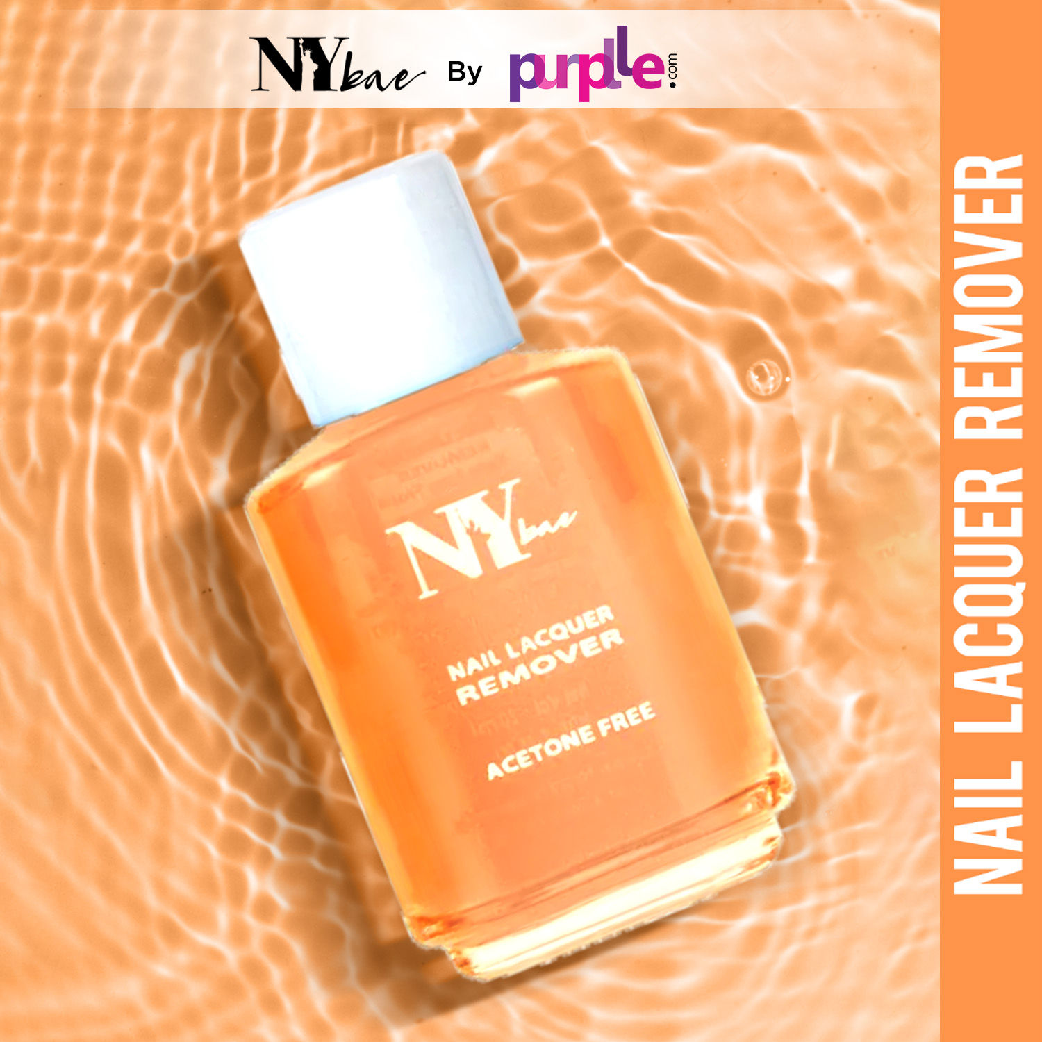 Buy NY Bae Nail Lacquer Remover - Peach (30 ml) - Purplle