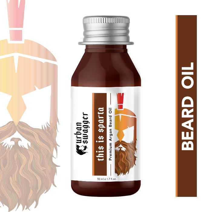 Buy Urban Swagger Premium Argan Beard Oil - This is Sparta (50 ml) - Purplle