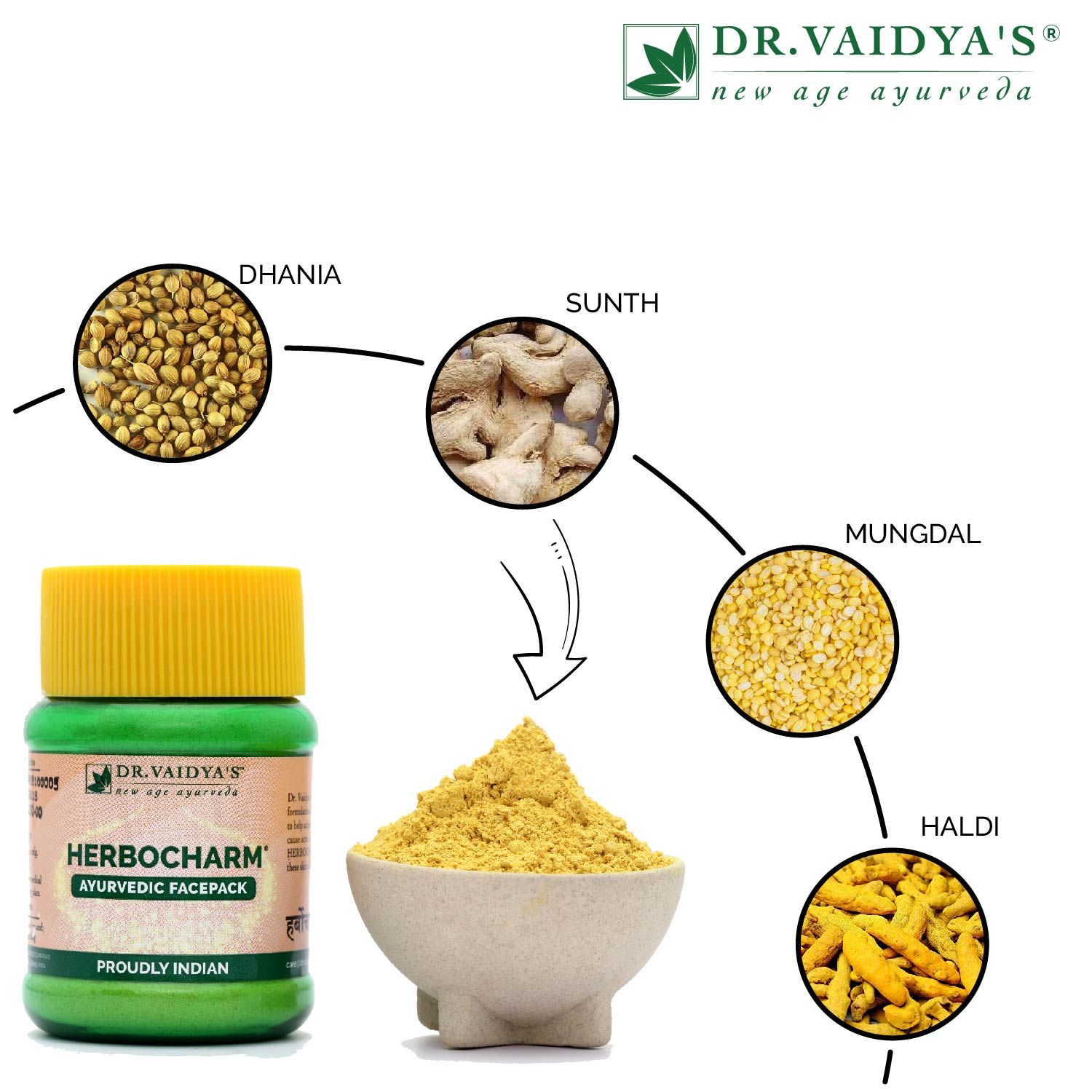 Dr. Vaidya s Herbocharm Powder Pack of 2