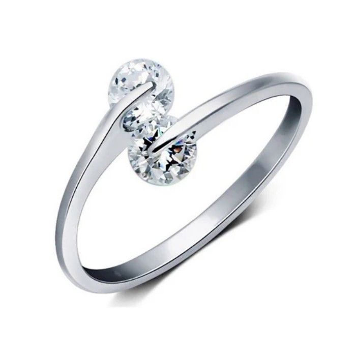 Buy Karatcart Platinum Plated Trendy Elegant Austrian Crystal Adjustable Ring for Women… - Purplle