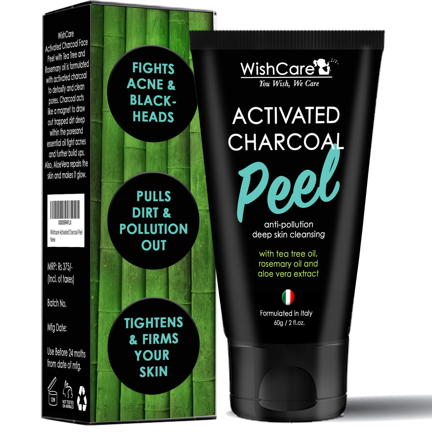Buy Wishcare Activated Charcoal Peel Off Mask - 60 Grams - Purplle