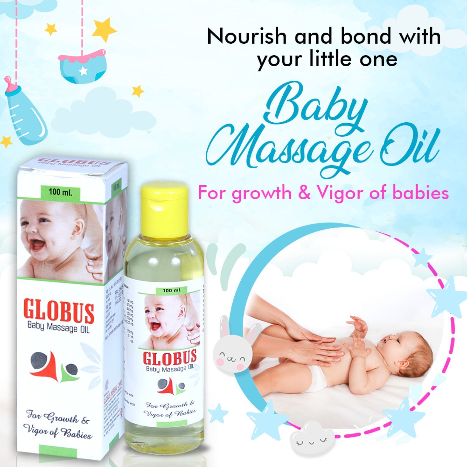 Buy Globus Ayurvedic Baby Massage Oil (100 ml) - Purplle