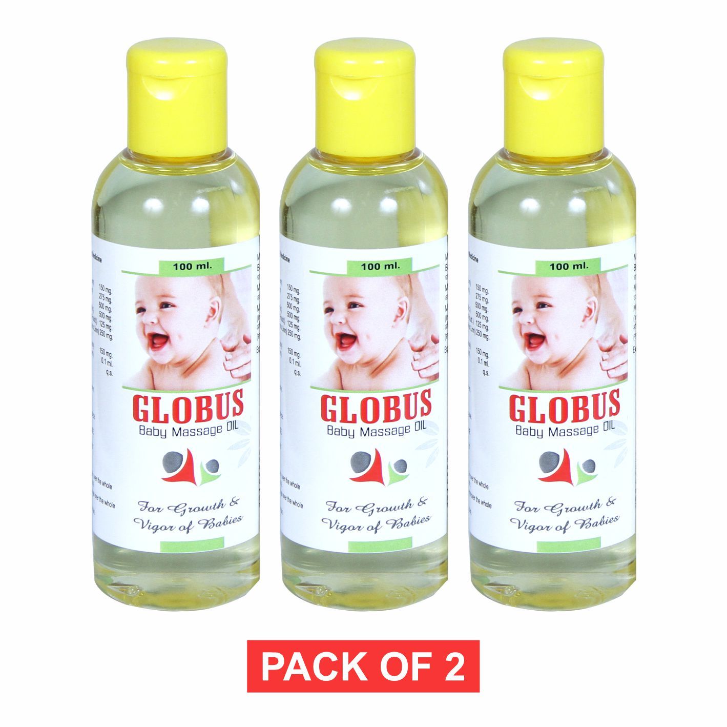 Buy Globus Ayurvedic Baby Massage Oil 100 ml (Pack of 3) - Purplle