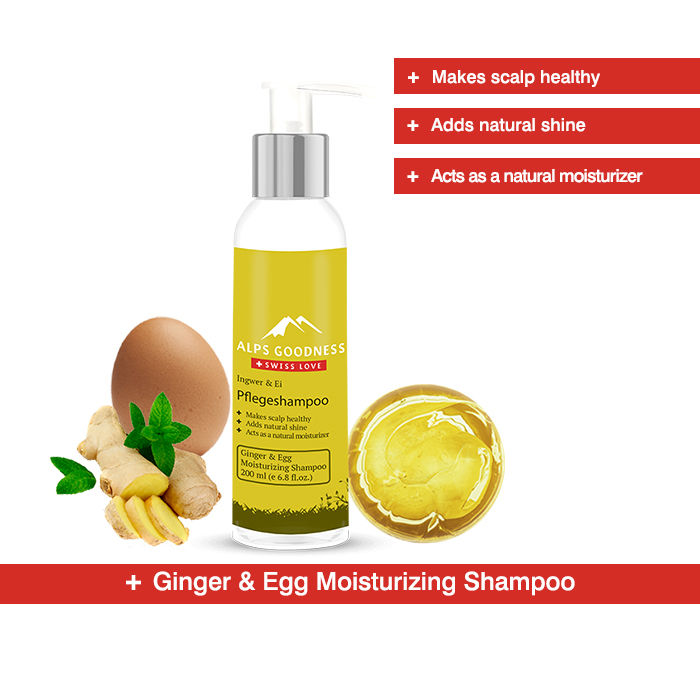 Buy Alps Goodness Moisturizing Shampoo - Ginger & Egg (200 ml) - Purplle