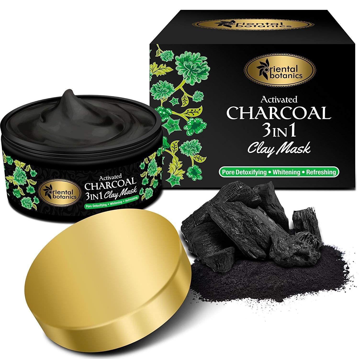Buy Oriental Botanics Activated Charcoal 3 IN 1 Clay Mask (100 g) - Purplle