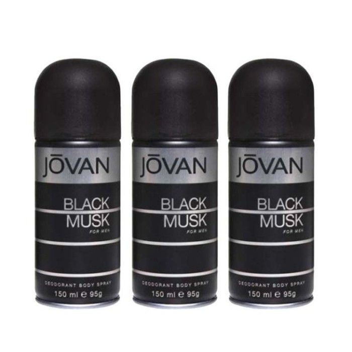 Buy Jovan Men Black Musk Deo Pack Of 3- Each (150 ml) - Purplle