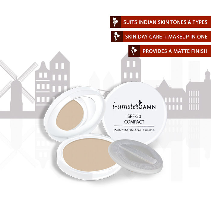 Buy I-AmsterDAMN Tulipa Double Late Compact Powder with SPF 50 - Gaiety 4 - Purplle