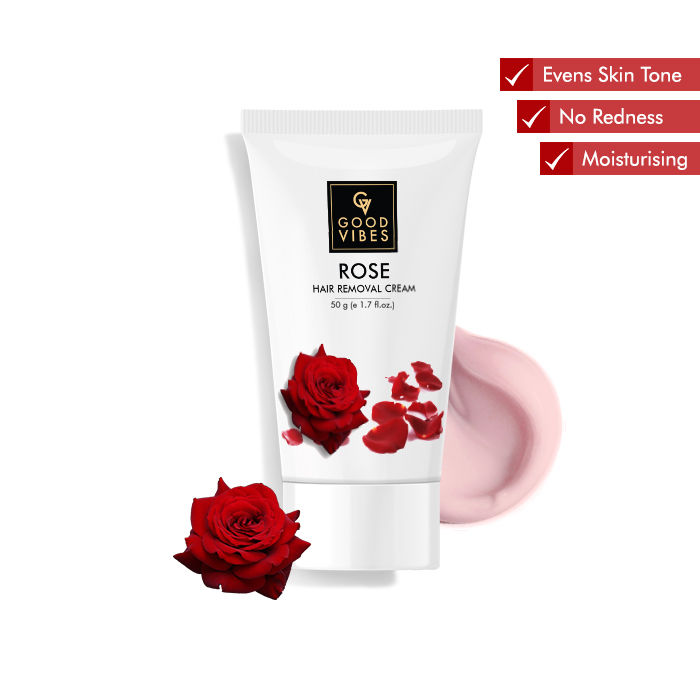 Buy Good Vibes Rose Hair Removal Cream | Moisturizing, Soothing | No Animal Testing (50 gm) - Purplle