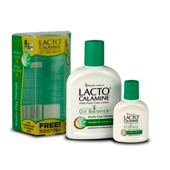Buy Lacto Calamine Oil Balance Lotion (Combination to Normal Skin) (120 ml) with FREE (30 ml) Combination Skin Lotion worth Rs.75 - Purplle
