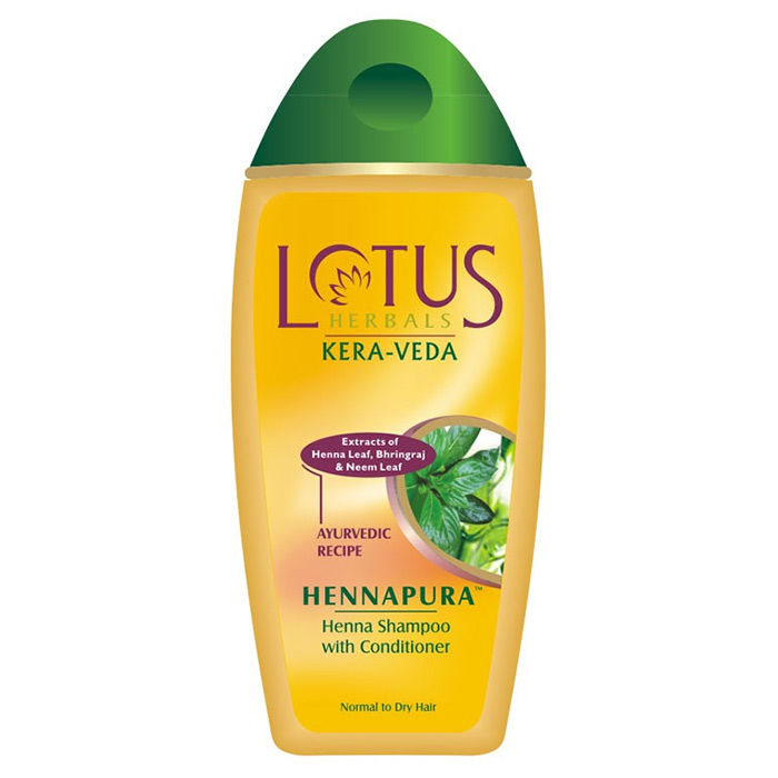 Buy Lotus Herbals Kera-Veda Hennapura Henna Shampoo With Conditioner | With Bhringraj | For All Hair Types | 200ml - Purplle
