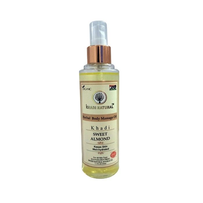 Buy Khadi Natural Sweet Almond Body Massage Oil (210 ml) - Purplle