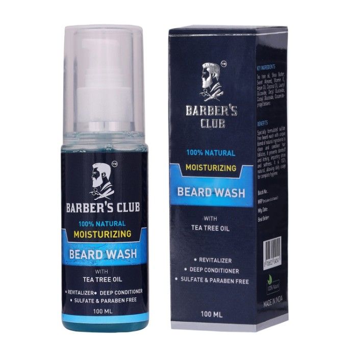 Buy Barber's Club Moisturizing Beard Wash with Tea Tree Oil (100% Organic & Natural) (100 ml) - Purplle
