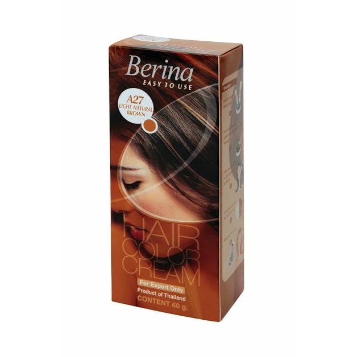 Buy Berina Light Natural Brown Hair Color Cream (60 g) - Purplle