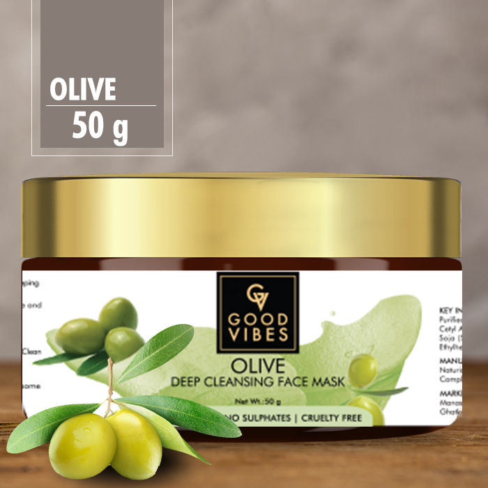 Buy Good Vibes Deep Cleansing Face Mask - Olive (50 gm) - Purplle