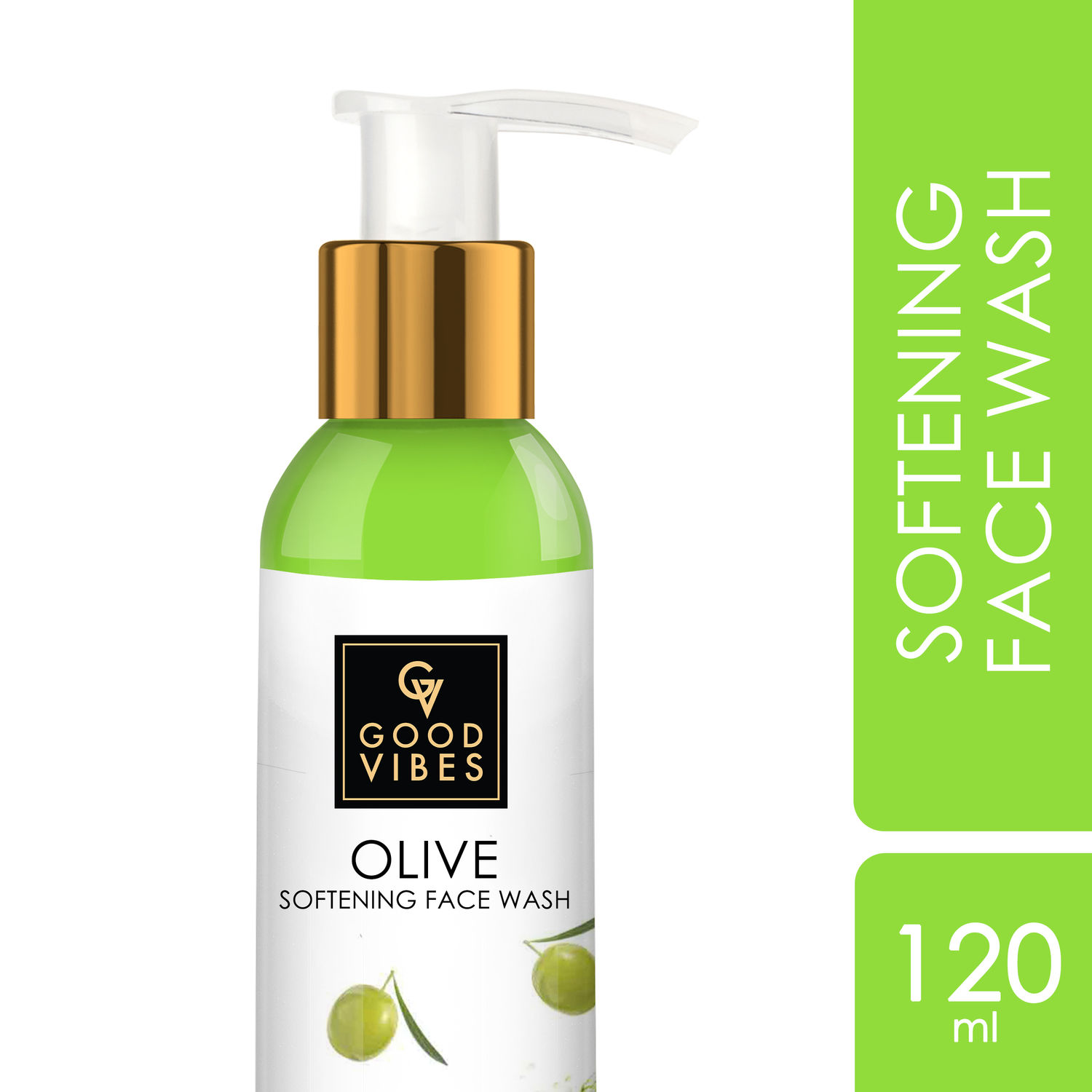 Buy Good Vibes Softening Face Wash - Olive (120 ml) - Purplle