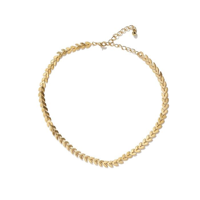 Buy Femnmas Golden Leaves Choker Necklace - Purplle