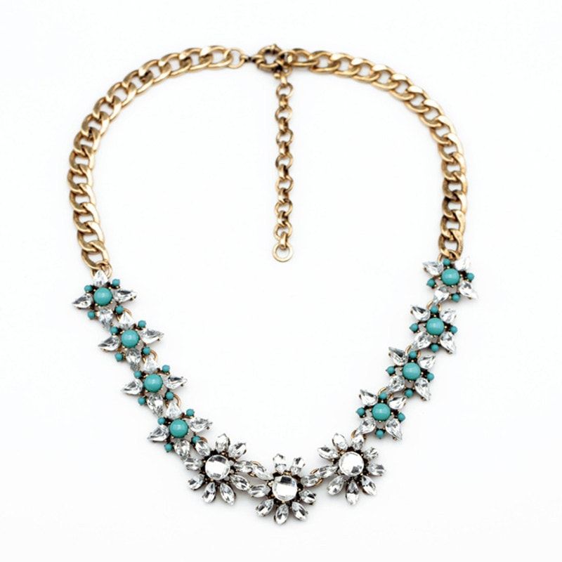 Buy Femnmas Feminine Green Floral Party Statement Neckpiece - Purplle