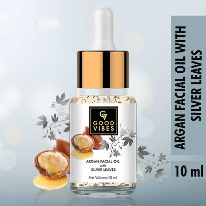 Buy Good Vibes Argan Facial Oil with Silver Leaves (10 ml) - Purplle