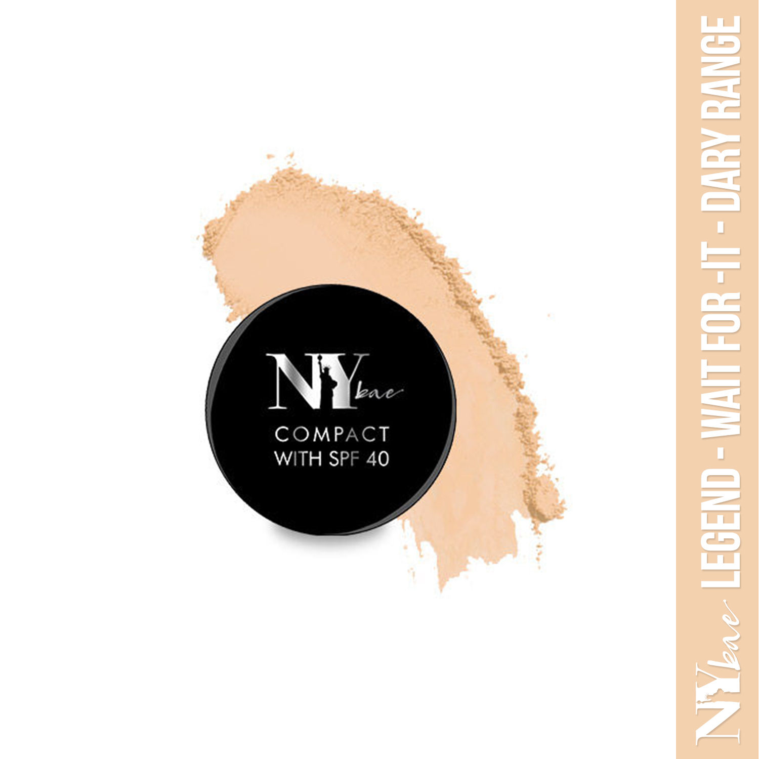 Buy NY Bae Legend - Wait For It - Dary Compact Powder with SPF 40 - Lily’s Warm Beige Look 1 (9 g) - Purplle