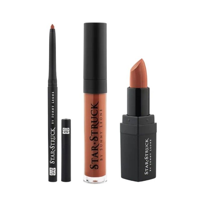 Buy Star Struck- Caramello, 3Pc Lip Kit(Intense Matte Lip Color,Liquid Lip Color, Longwear Lip Liner) - Purplle
