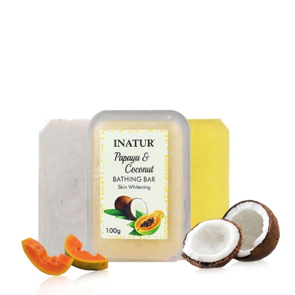 Buy Inatur Herbals Papaya & Coconut Bathing Soap (100 g) - Purplle