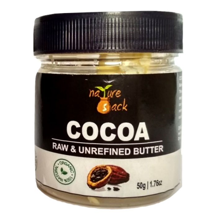 Buy NatureSack Natural Organic Cocoa Butter. Raw & Unrefined Butter Great For Face, Skin, Body, Lips, DIY products (50 g) - Purplle
