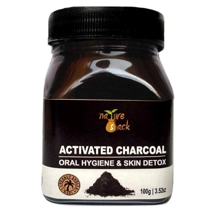 Buy NatureSack Activated Charcoal Powder (from Coconut Shells) for DIY Recipes- Teeth Whitening, Face Mask & more (100g) - Purplle