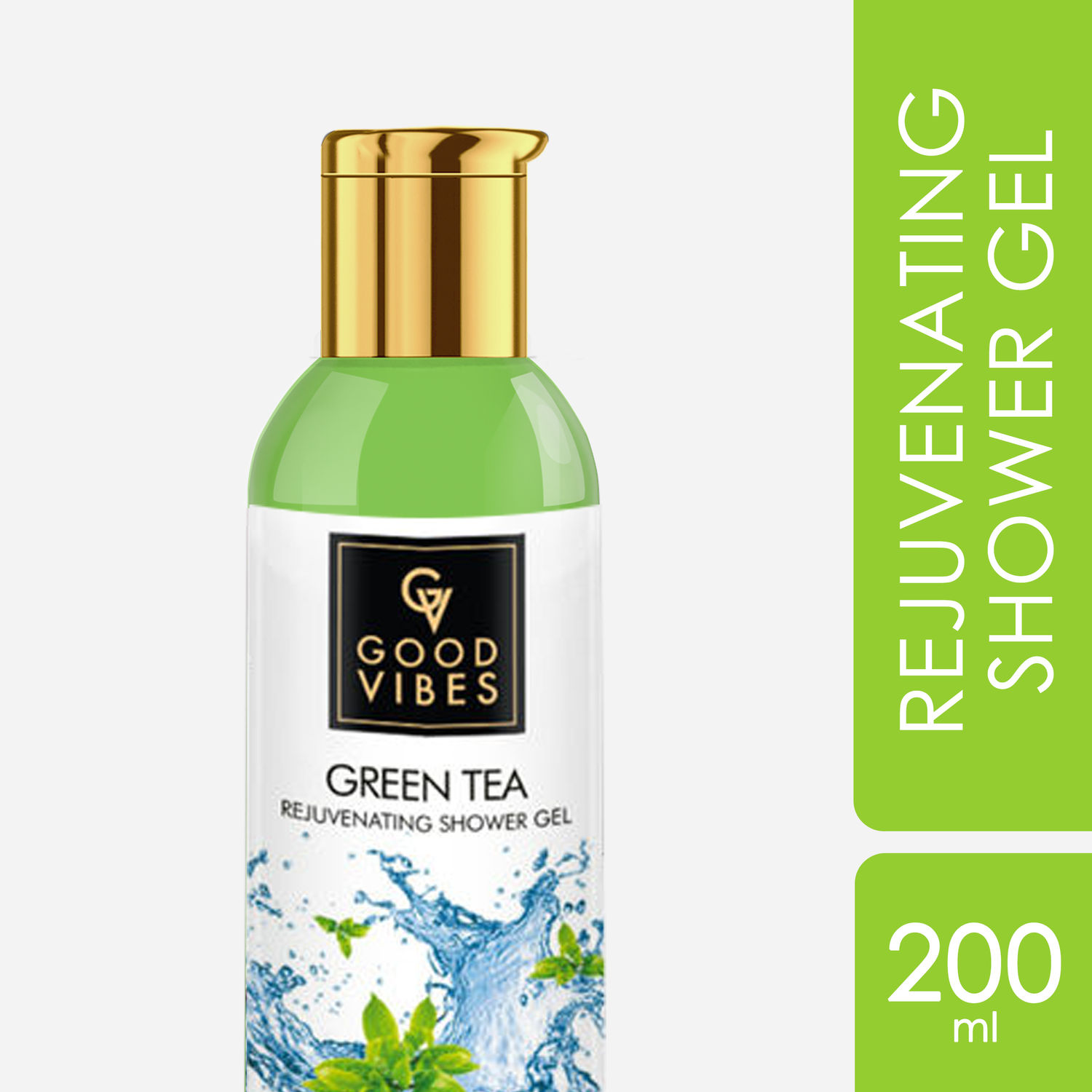 Buy Good Vibes Rejuvenating Shower Gel (Body Wash) - Green Tea (200 ml) - Purplle