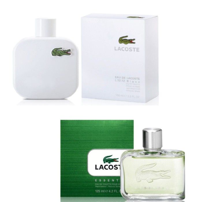 Buy Combo of Lacoste Essential EDT Perfume for Men 125ml and Eau De Lacoste L.12.12. Blanc/White EDT Perfume for Men 100ml Perfumes - Purplle