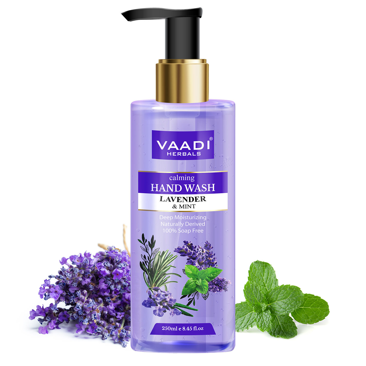 Buy Vaadi Herbals Calming Lavender & Mint Hand Wash - Deep Moisutirizing (250 ml) - Purplle