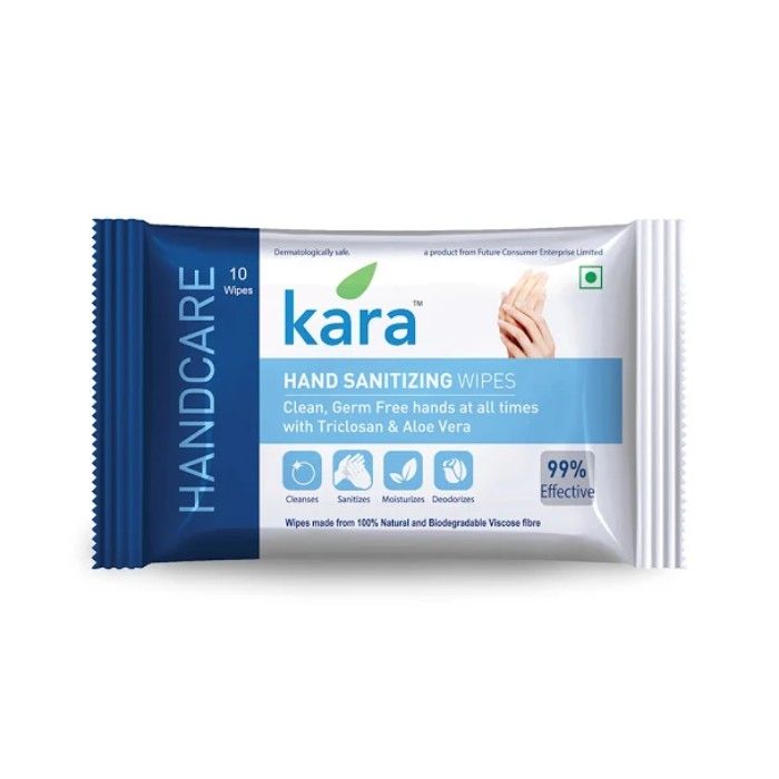 Buy Kara Hand Sanitizing Wet Wipe 10Pc - Purplle